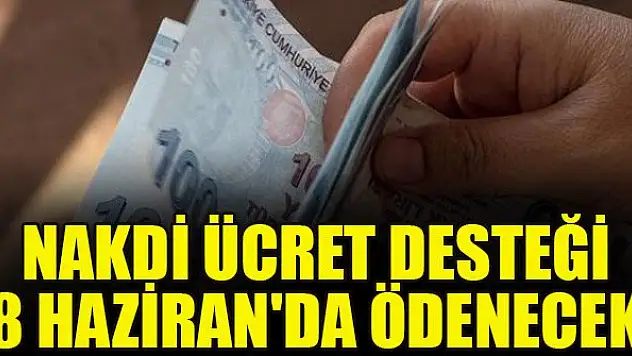 Nakdi ücret desteği 8 Haziran'da ödenecek