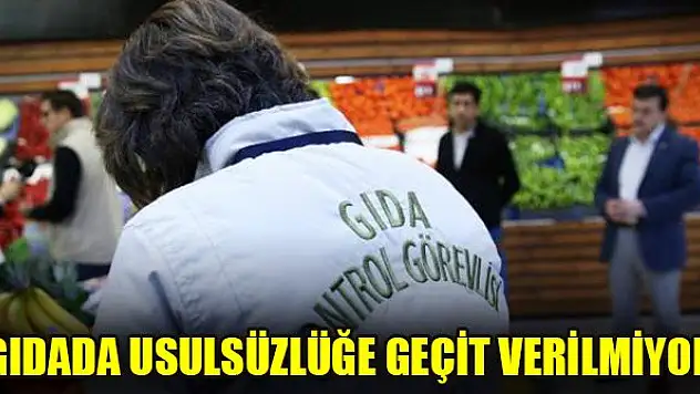 Gıdada usulsüzlüğe geçit verilmiyor