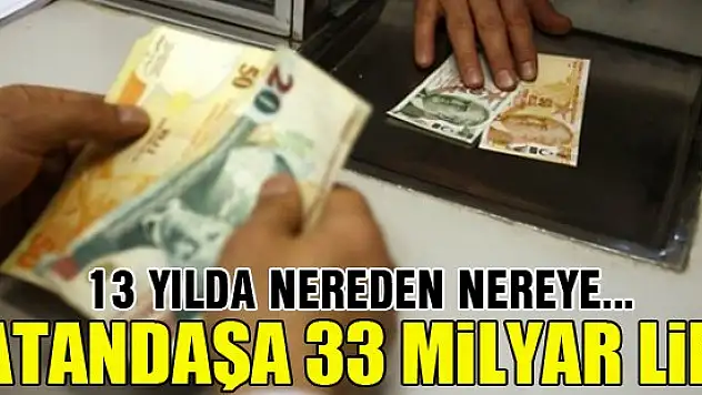 Hükümetten vatandaşa 33 milyar lira