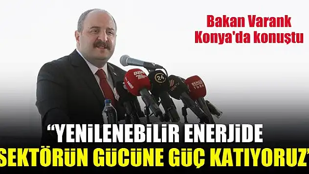 Bakan Varank Konya'da konuştu: Yenilenebilir enerjide sektörün gücüne güç katıyoruz