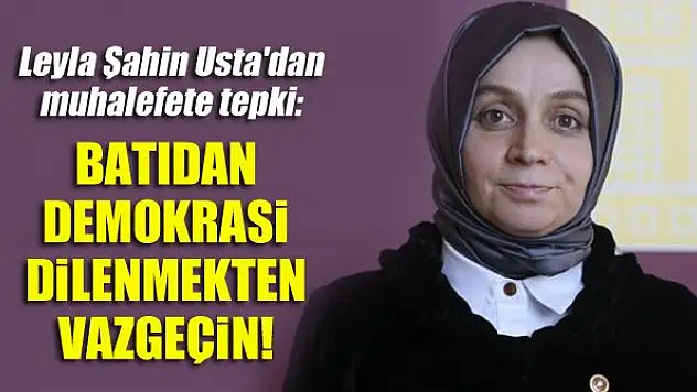 Leyla Şahin Usta'dan muhalefete tepki: Batıdan demokrasi dilenmekten vazgeçin!