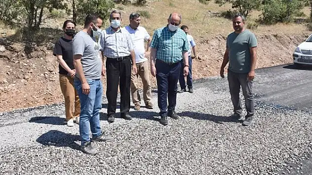 Yaka yol çalışmasını  yerinde inceledi