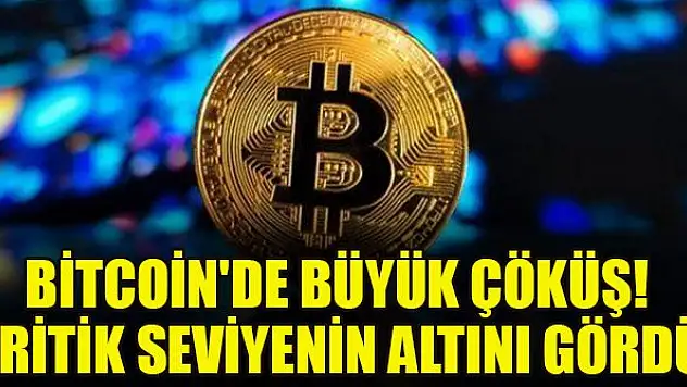 Bitcoin'de büyük çöküş başladı! Durdurulamıyor, kritik seviyenin altını gördü