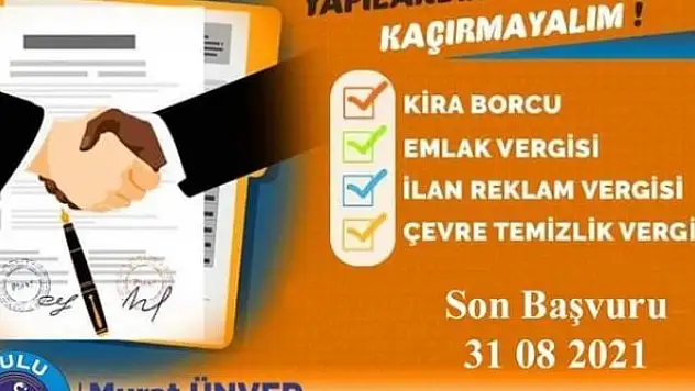 Vergi borcu  olanlara uyarı