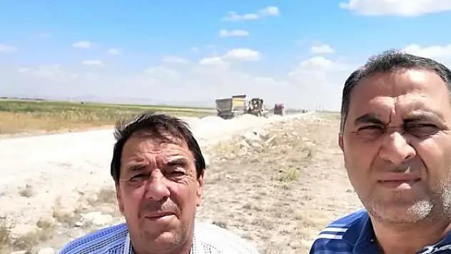 Başkan Dere yol  çalışmalarını inceledi