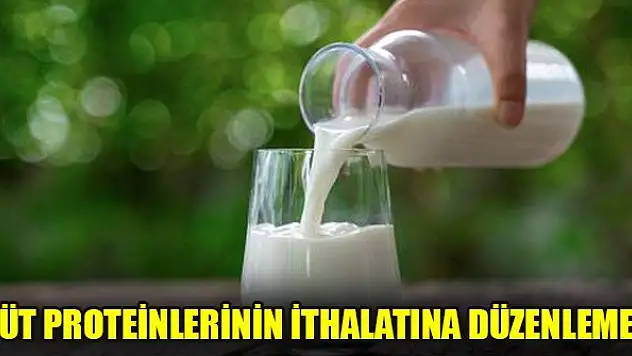 Süt proteinlerinin ithalatına düzenleme