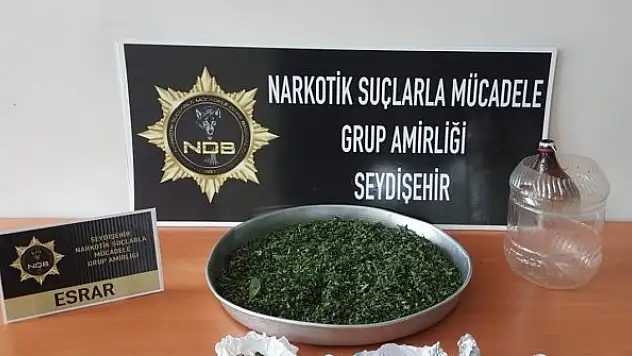 Konya'da 7 kilo 750 gram Hint keneviri ele geçirildi