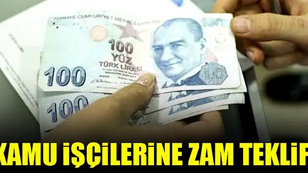 Hükümetten kamu işçilerine zam teklifi