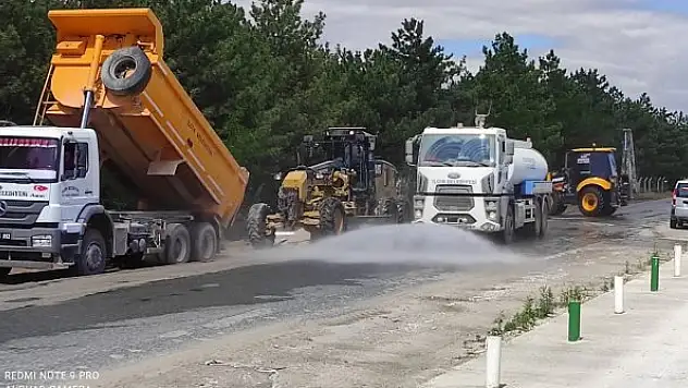 Ilgın'da yol çalışmaları sürüyor