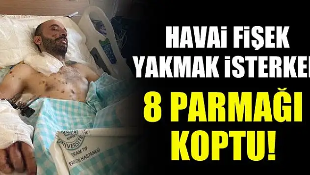 Havai fişek yakmak isterken 8 parmağı koptu!