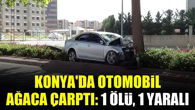 Konya'da otomobil ağaca çarptı: 1 ölü, 1 yaralı