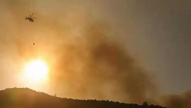 Hatay'da dün çıkan orman yangınına müdahale sürüyor