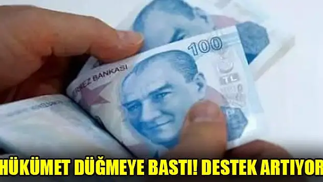 Hükümet düğmeye bastı! Destek artıyor