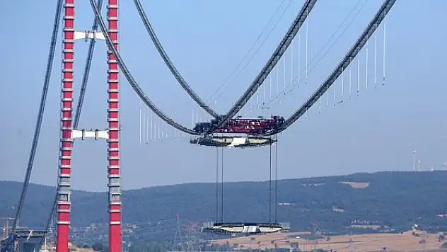 '1915 Çanakkale Köprüsü'nün 3. tabliye montajına başlandı