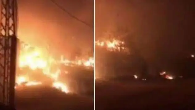 Anne ve kızı alevlerin arasından kurtarıldı