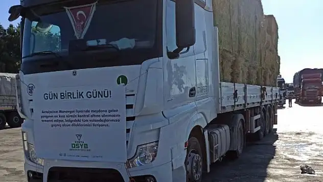 Konya DSYB'den yangın mağduru üreticilere yardım eli