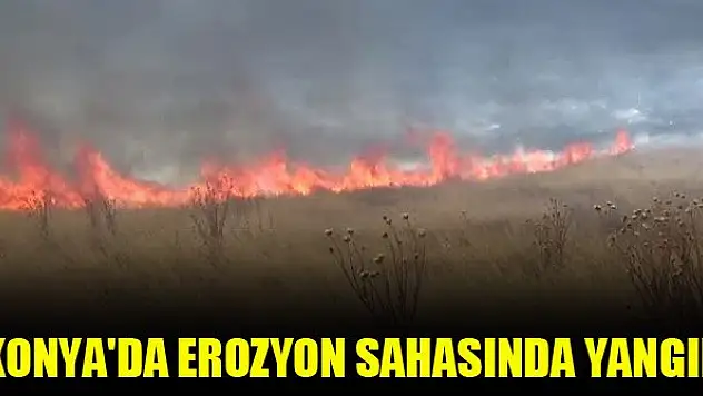 Konya'da erozyon sahasında yangın