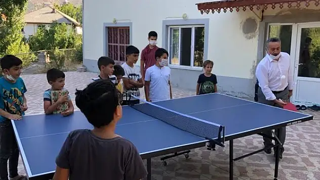 Seydişehir'de çocukların masa tenisi isteği yerine getirildi