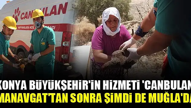 Konya Büyükşehir'in hizmeti 'Canbulan' Manavgat'tan sonra şimdi de Muğla'da