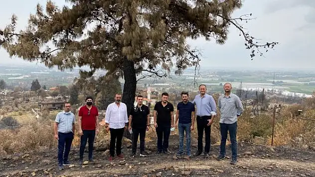 ASKON  heyeti yangın bölgesini ziyaret etti