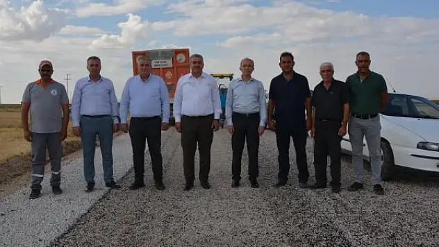 Başkanlar asfalt  çalışmalarını inceledi