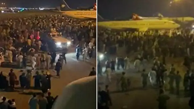 Kabil Havalimanı'nda izdiham!