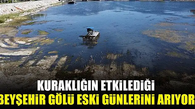 Kuraklığın etkilediği Beyşehir Gölü eski günlerini arıyor