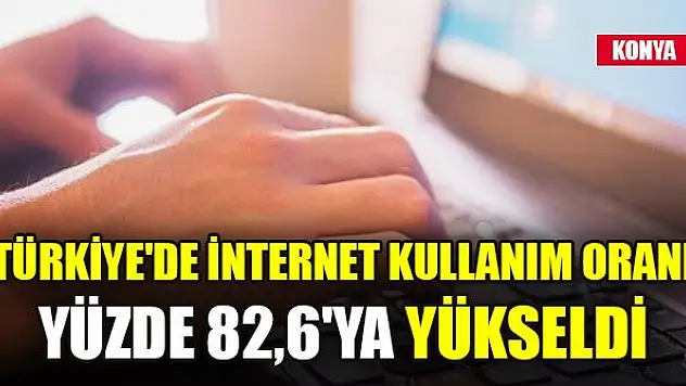 Türkiye'de internet kullanım oranı yüzde 82,6'ya yükseldi