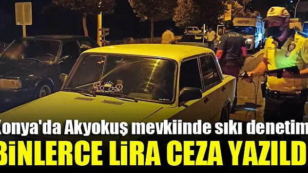 Konya'da Akyokuş mevkiinde sıkı denetim! Binlerce lira ceza yazıldı