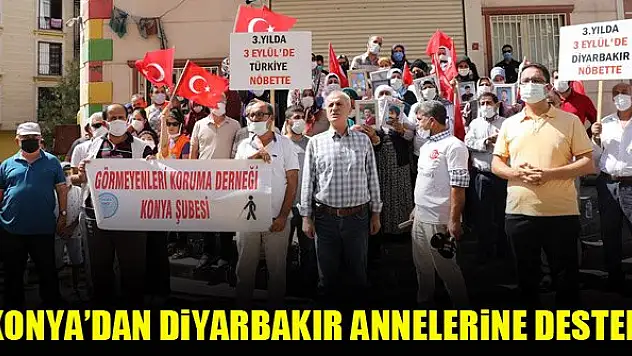 Konya'dan Diyarbakır annelerine destek