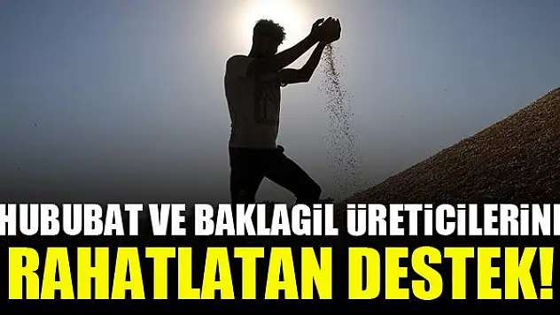 Hububat ve baklagil üreticilerine rahatlatan destek!
