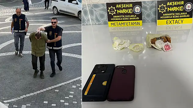 Akşehir'de uyuşturucu operasyonu: Suçüstü yakalanan zehir taciri tutuklandı