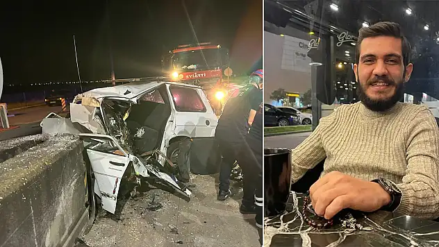 Beton bariyere çarpan 24 yaşındaki genç hayatını kaybetti