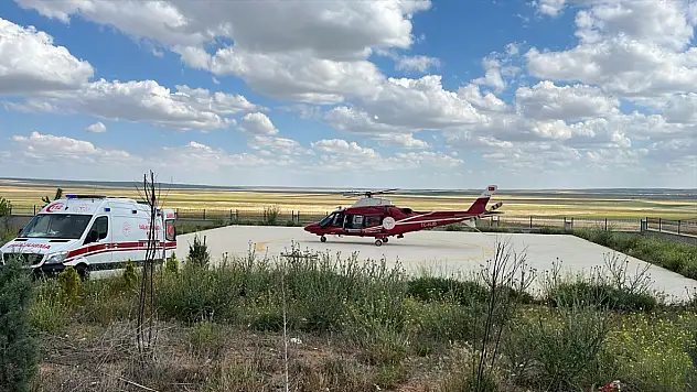 Doğum sırasında anne kalbi durdu: 5 aylık bebek ambulans helikopterle Konya'ya sevk edildi