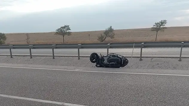 Konya-Ankara kara yolunda motosiklet kazası: 1 kişi yaralandı