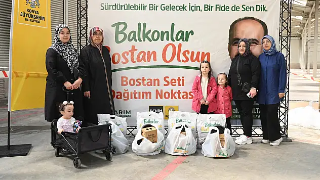 Konya'da balkonlar yeşile bürünüyor: Setlerin dağıtımına başlandı