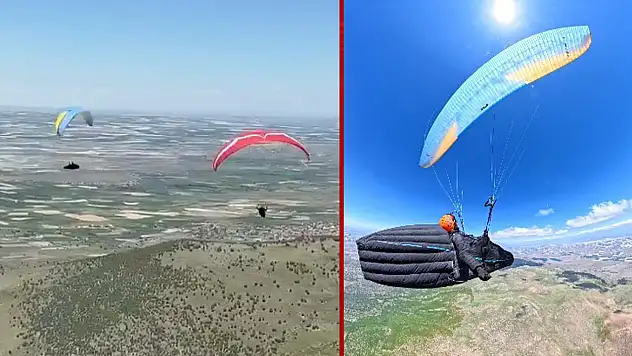 Konya'da gökyüzü rekoru: Bulutlara yükselip 4,5 saat uçtular