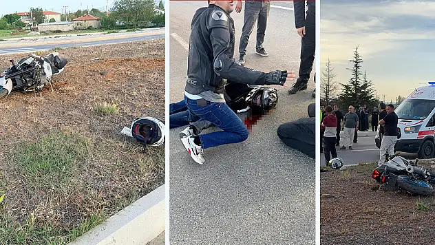 Konya'da motosiklet devrildi: Ağır yaralanan sürücü yaşam savaşı veriyor