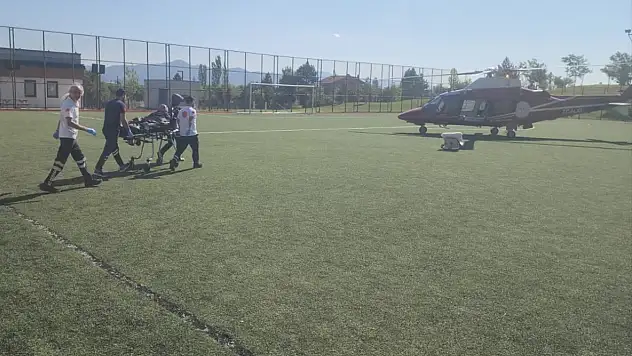 Konya'da zamanla yarış: Hava ambulansı devreye girdi