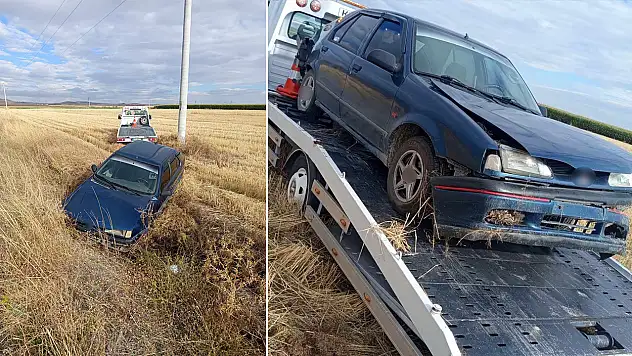 Kulu'da otomobil şarampole devrildi: 2 yaralı