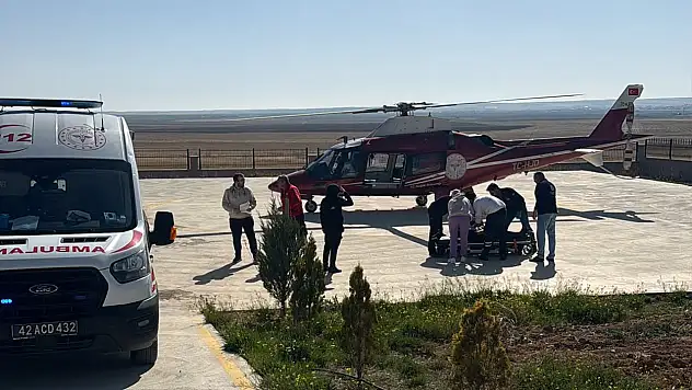 Kulu'da zamana karşı yarış: 70 yaşındaki hasta için ambulans helikopter havalandı!