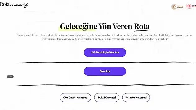 MEB, LGS tercihleri için Rota Maarif platformunu açtı