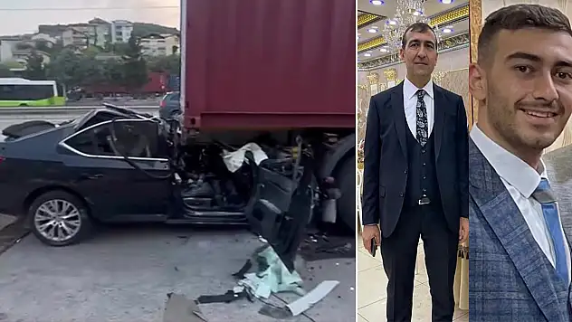 Tırın altına giren otomobildeki baba ve oğul hayatını kaybetti
