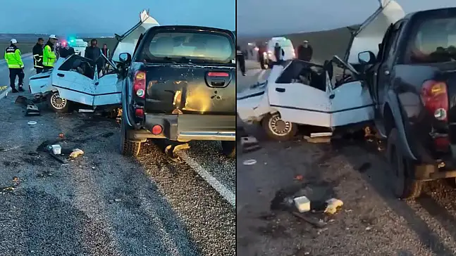 Otomobil ile pikap çarpıştı: 1 ölü, 2 yaralı