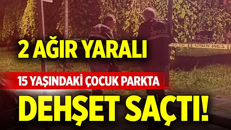 15 yaşındaki çocuk parkta dehşet saçtı: 2 ağır yaralı