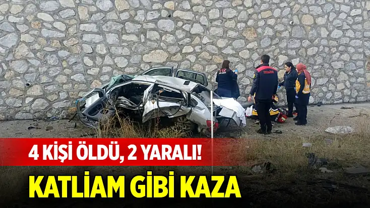 Karşı şeride geçen otomobil ciple çarpıştı, 4 ölü, 2 yaralı!