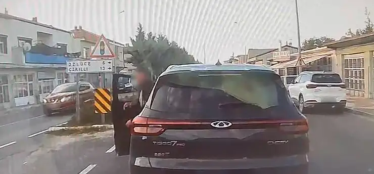 Saldırı için aracından indi, 180 bin lira ceza yedi
