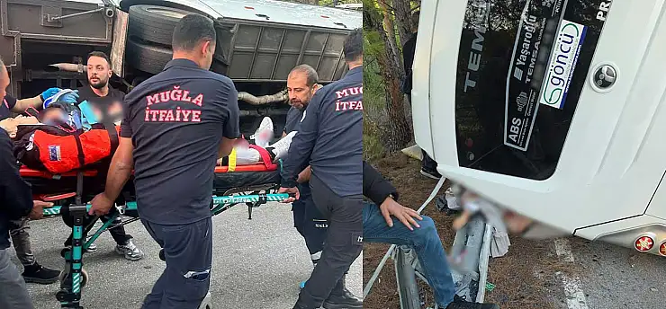 Servis minibüsü devrildi: 2'si ağır 3 yaralı