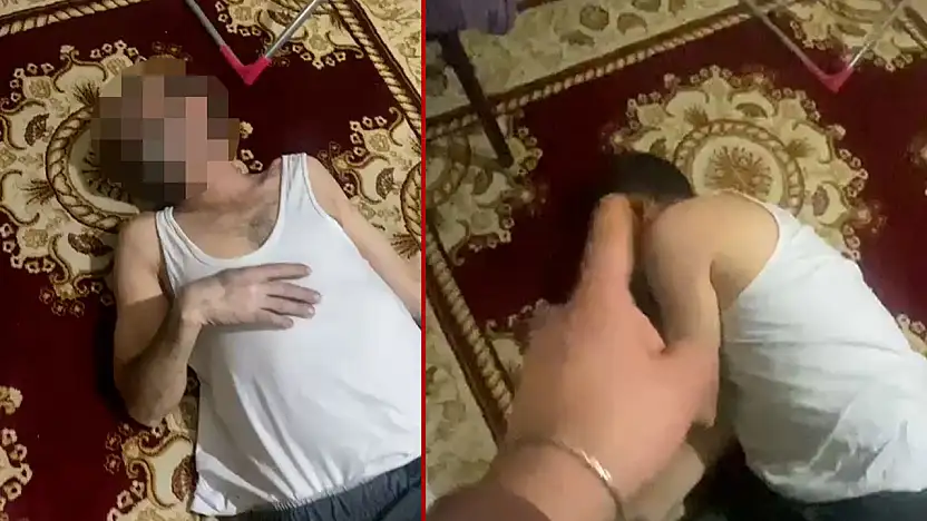 Konya merkezde babasını yere yatırıp tekmeledi! Sosyal medyanın gündemine oturdu