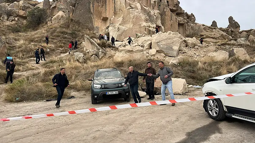 Kapadokya'da peribacası çöktü: Ölü ve yaralılar var